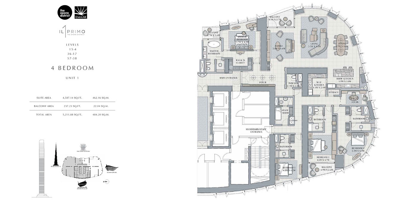 Floor Plan - Emaar IL Primo Apartments